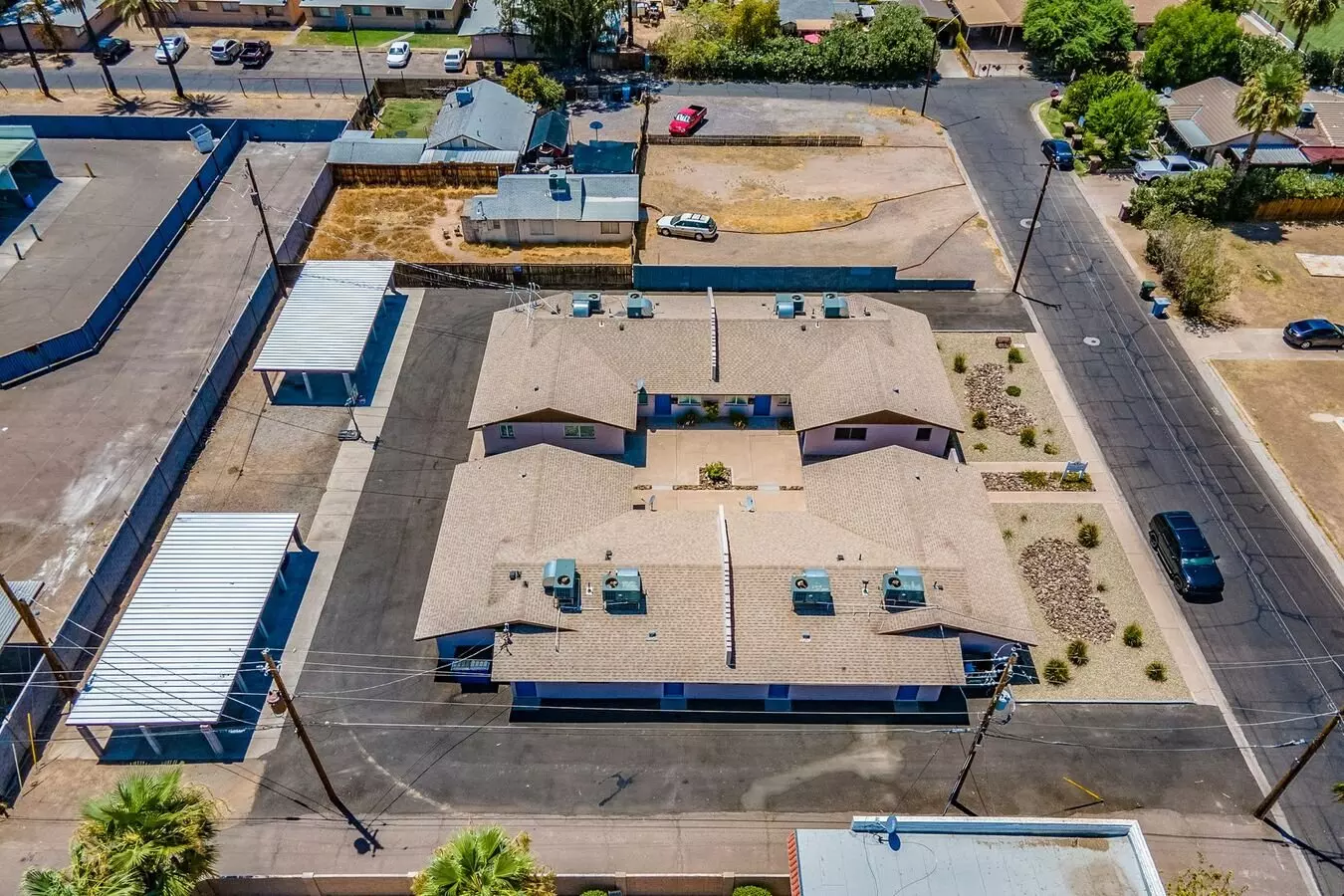 Aerial community view at Rovey Apartments.