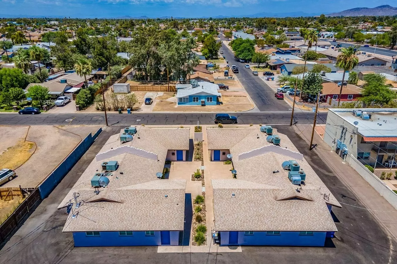 Aerial community view at Rovey Apartments.