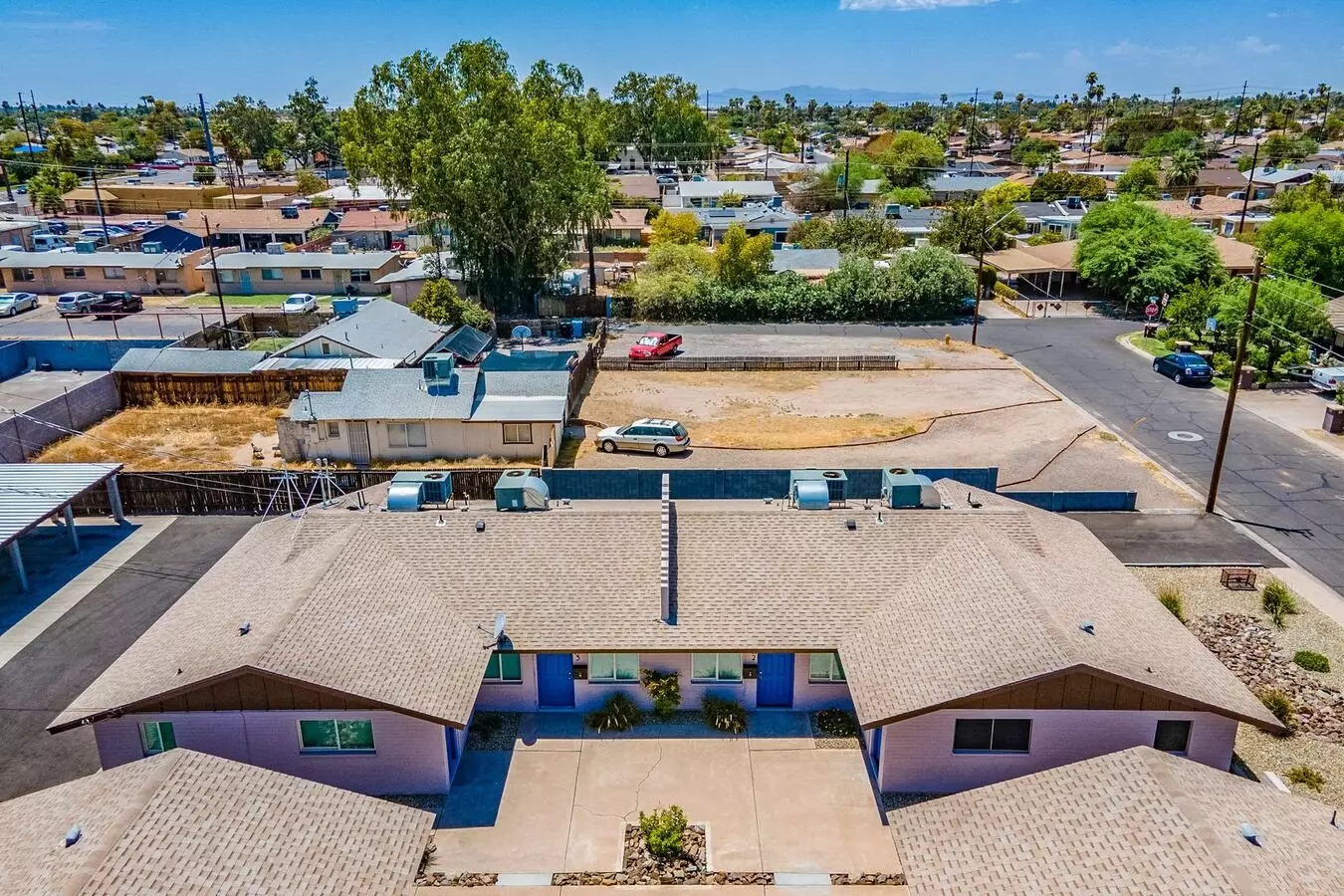 Aerial community view at Rovey Apartments.