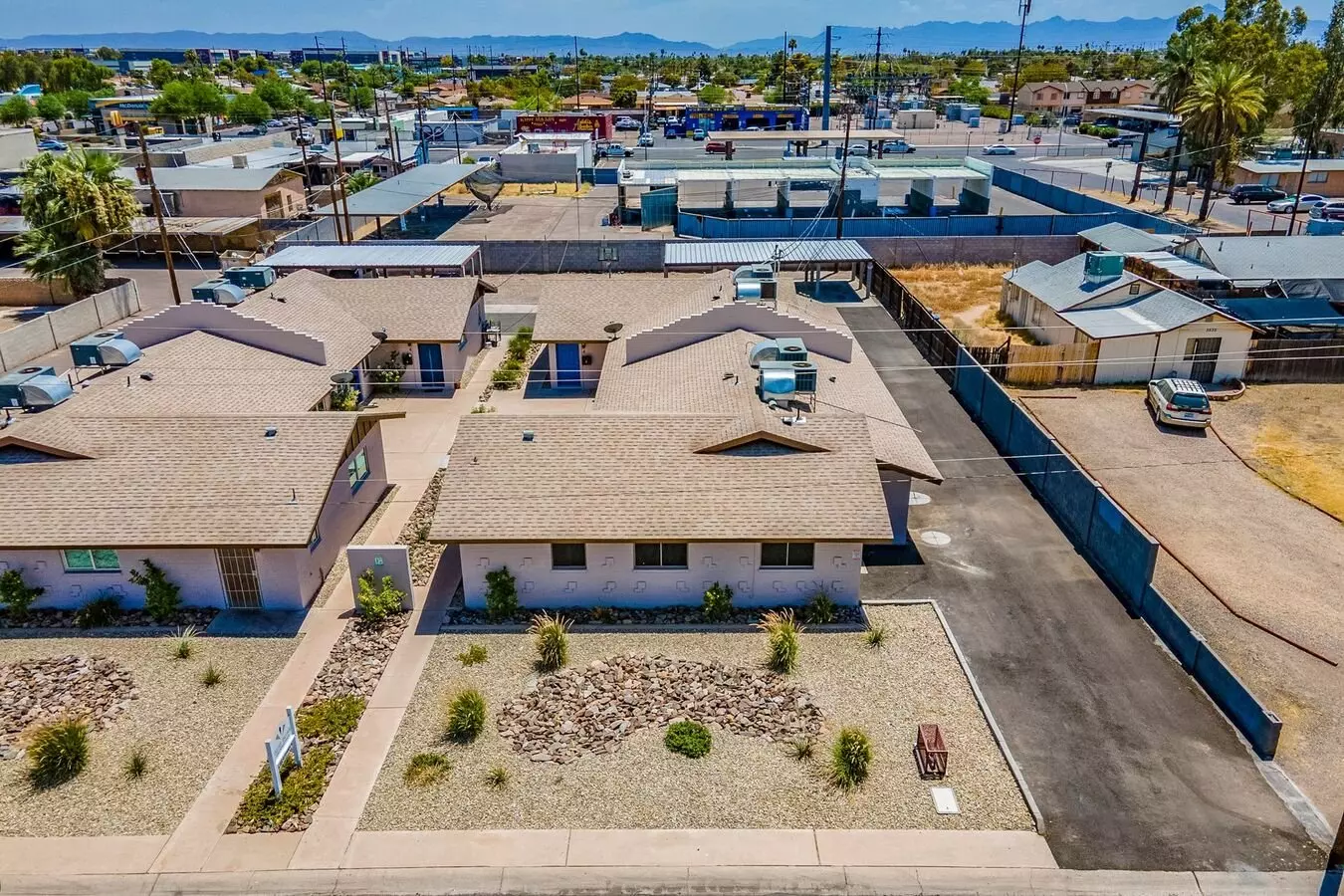 Aerial community view at Rovey Apartments.