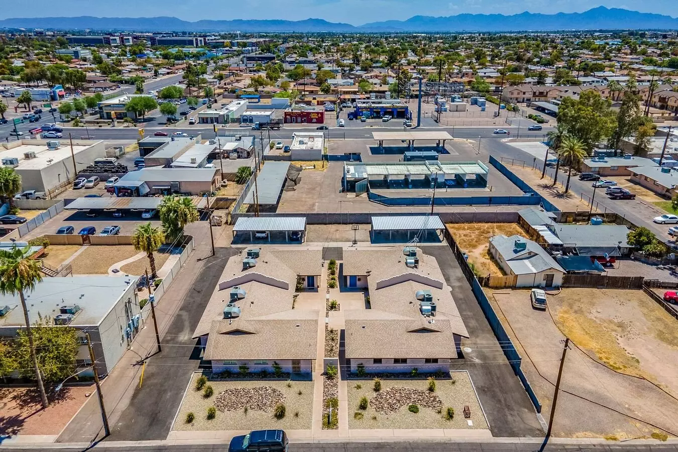 Aerial community view at Rovey Apartments.
