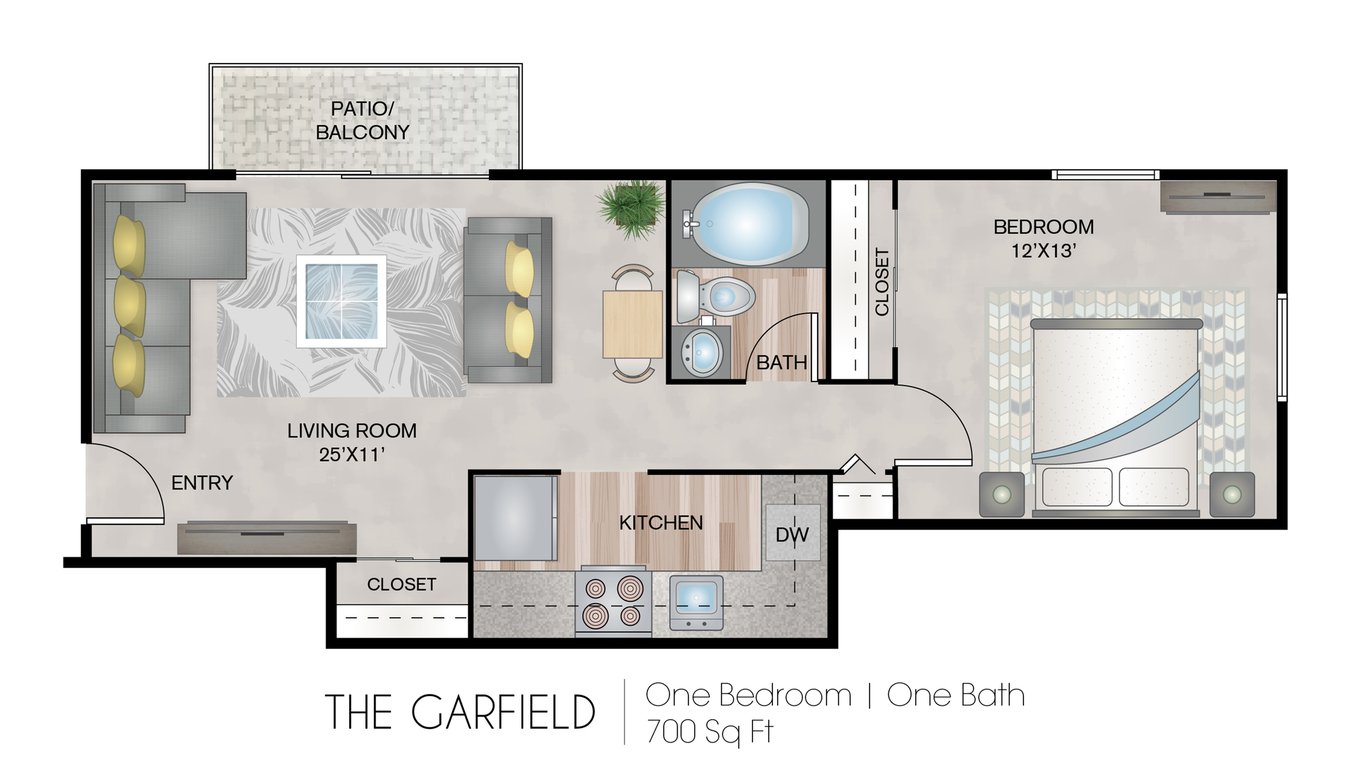 1 Bedroom 1 Bathroom Apartment for rent at Royal Crest Estates in Fall River, MA