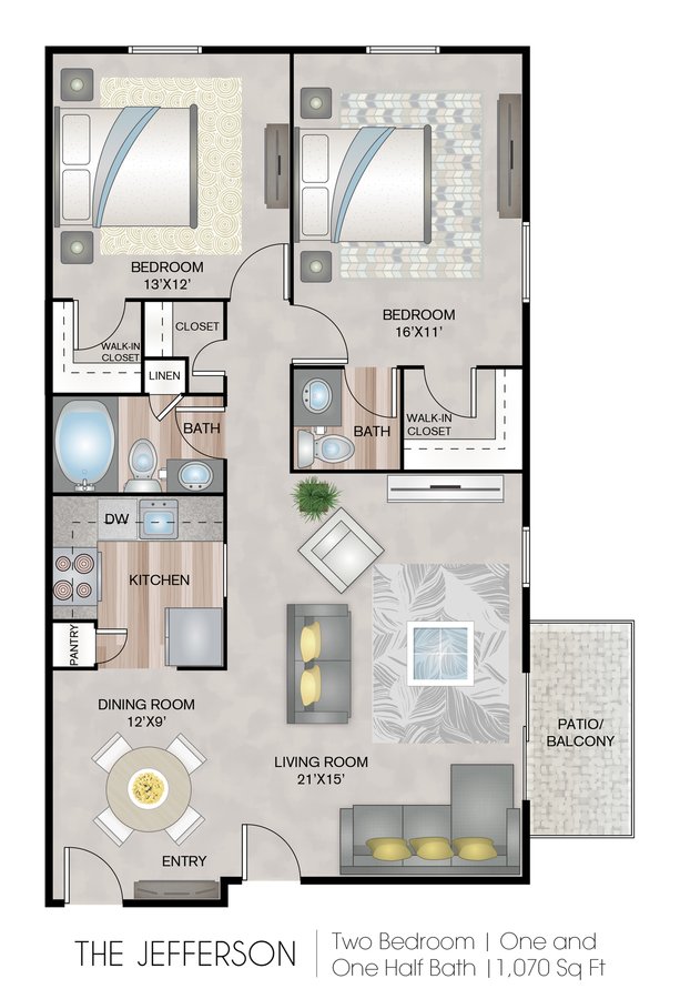 2 Bedrooms 1 Bathroom Apartment for rent at Royal Crest Estates in Fall River, MA