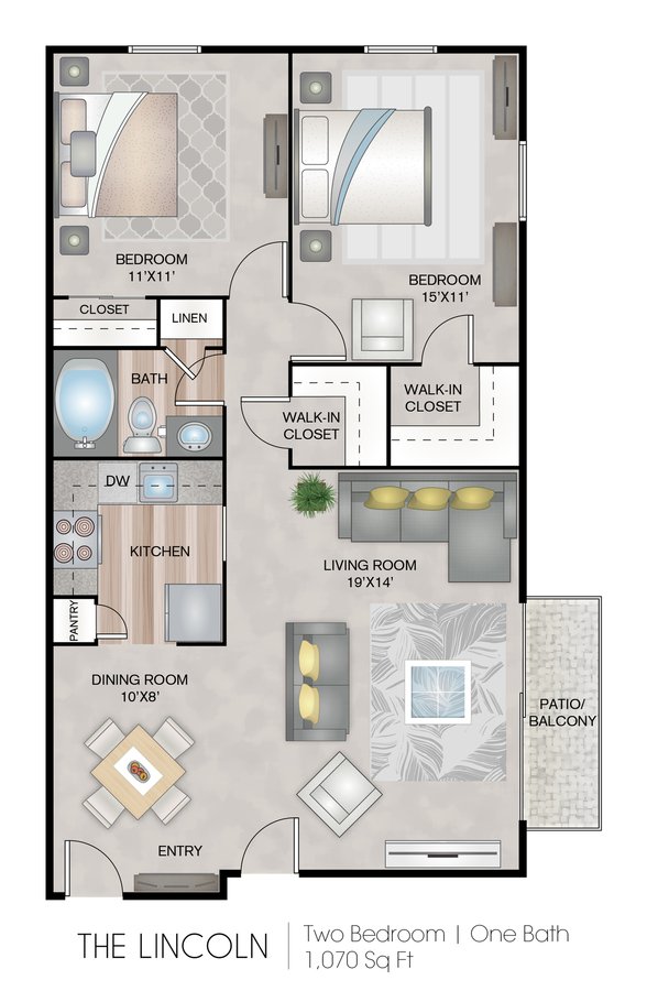 2 Bedrooms 1 Bathroom Apartment for rent at Royal Crest Estates in Fall River, MA