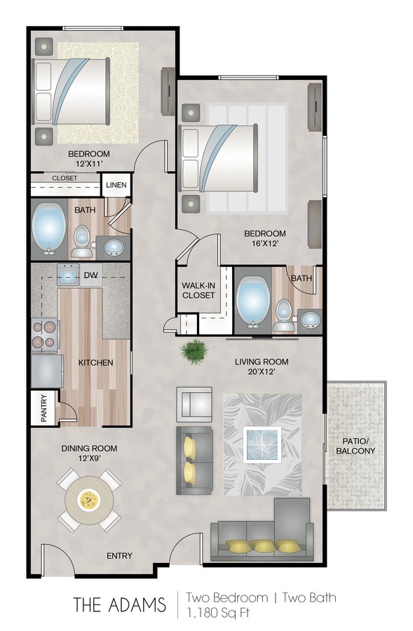 2 Bedrooms 2 Bathrooms Apartment for rent at Royal Crest Estates in Fall River, MA