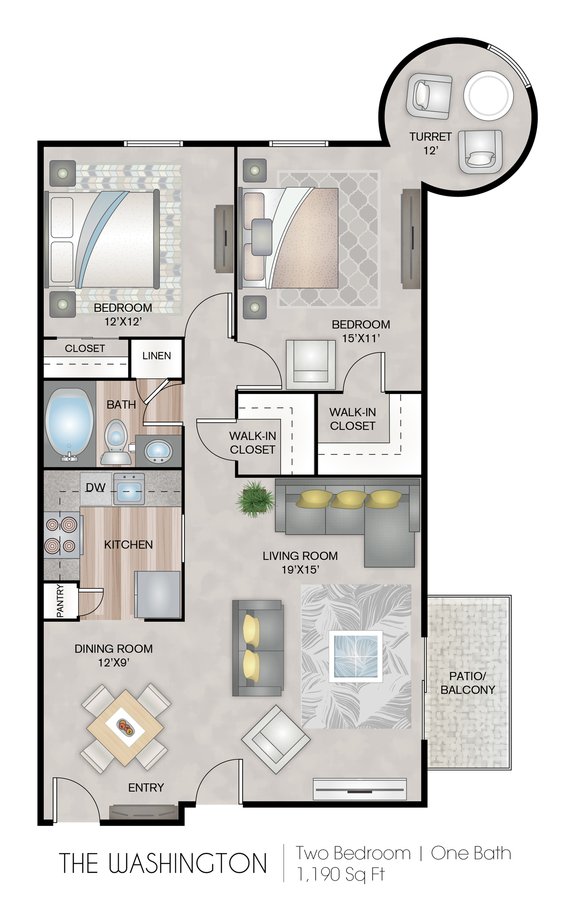 2 Bedrooms 1 Bathroom Apartment for rent at Royal Crest Estates in Fall River, MA