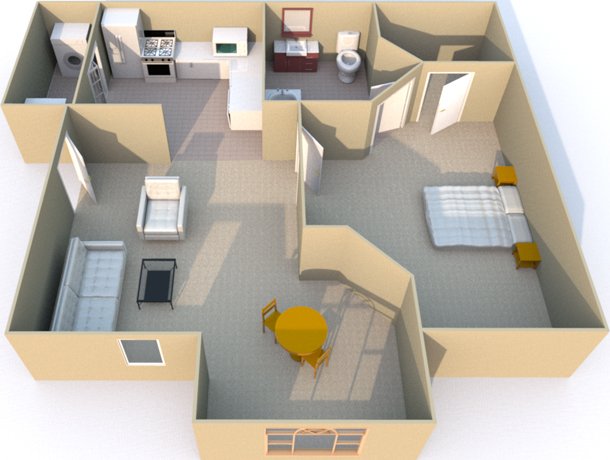 1 Bedroom 1 Bathroom Apartment for rent at Retreat at Mesa Hills in El Paso, TX