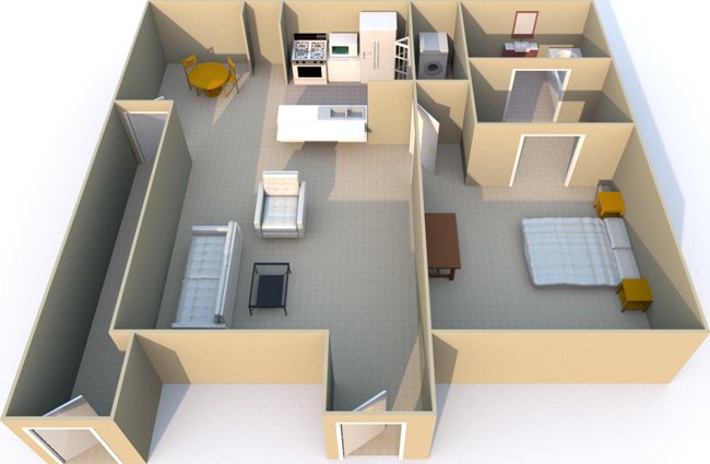 1 Bedroom 1 Bathroom Apartment for rent at Retreat at Mesa Hills in El Paso, TX