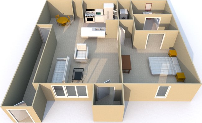 1 Bedroom 1 Bathroom Apartment for rent at Retreat at Mesa Hills in El Paso, TX