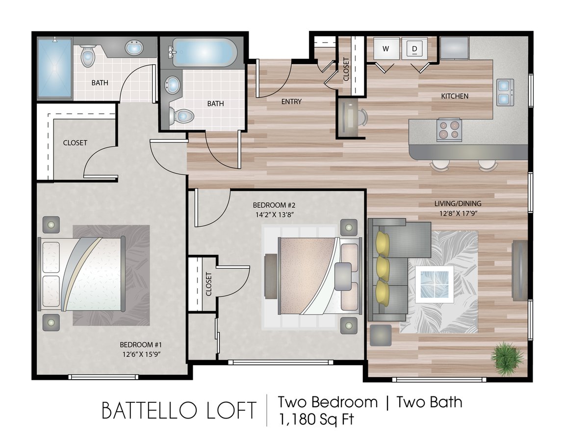 2 Bedrooms 2 Bathrooms Apartment for rent at Apex Manayunk in Philadelphia, PA