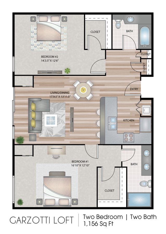 2 Bedrooms 2 Bathrooms Apartment for rent at Apex Manayunk in Philadelphia, PA