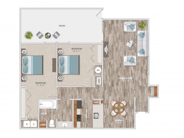 2 Bedrooms 1 Bathroom Apartment for rent at Fieldpointe of St. Louis in St Louis, MO