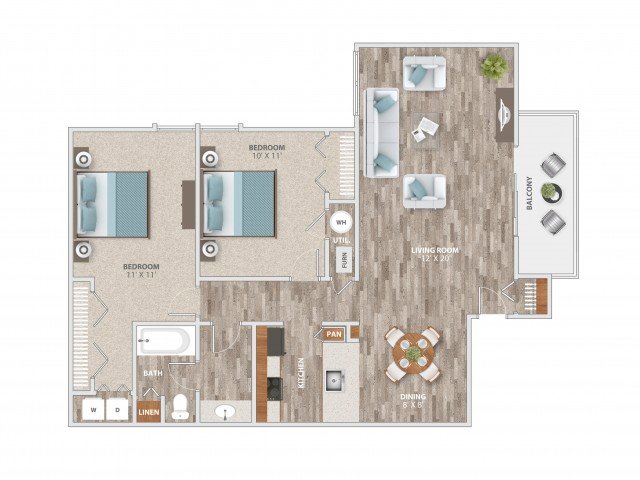 2 Bedrooms 1 Bathroom Apartment for rent at Fieldpointe of St. Louis in St Louis, MO