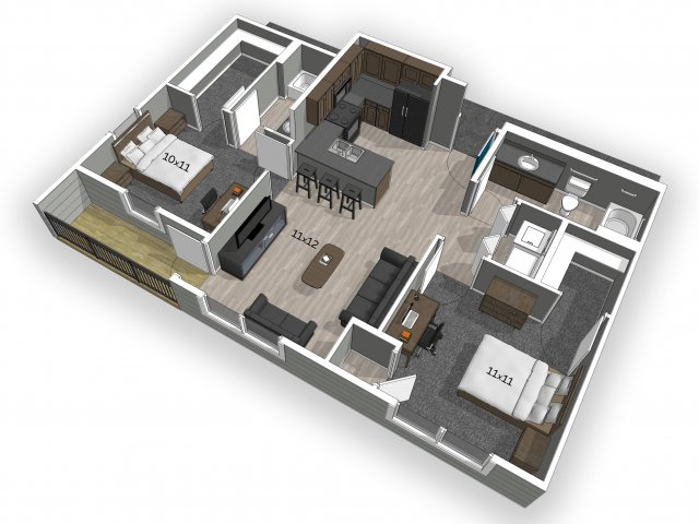 2 Bedrooms 2 Bathrooms Apartment for rent at The Falcon in Springfield, MO