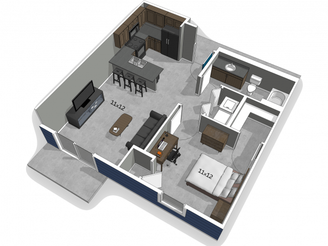 1 Bedroom 1 Bathroom Apartment for rent at The Falcon in Springfield, MO