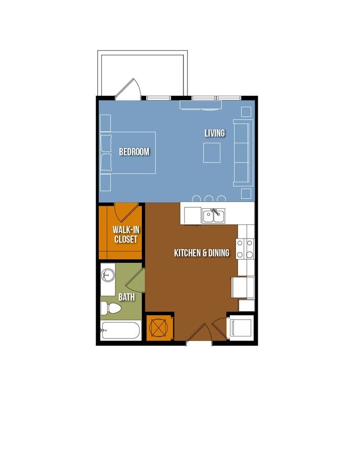 Studio 1 Bathroom Apartment for rent at Urban Crest Lake Jackson in Lake Jackson, TX