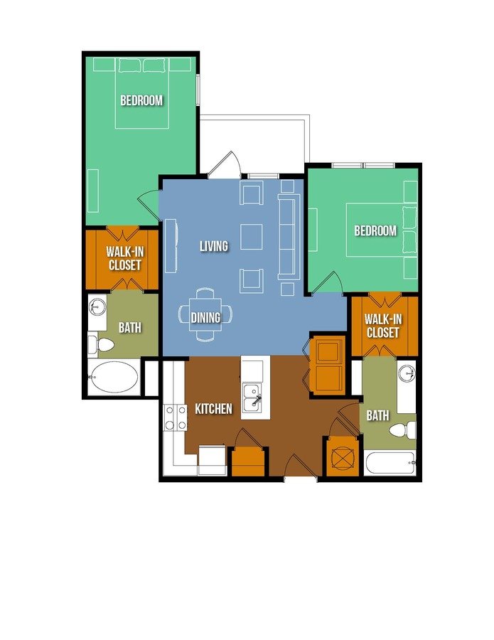 2 Bedrooms 2 Bathrooms Apartment for rent at Urban Crest Lake Jackson in Lake Jackson, TX