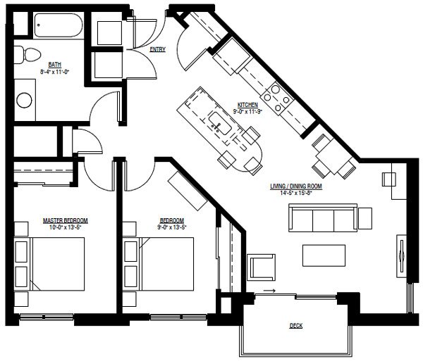 2 Bedrooms 1 Bathroom Apartment for rent at University Row in Madison, WI