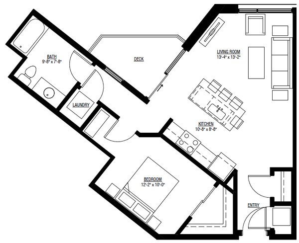 1 Bedroom 1 Bathroom Apartment for rent at University Row in Madison, WI