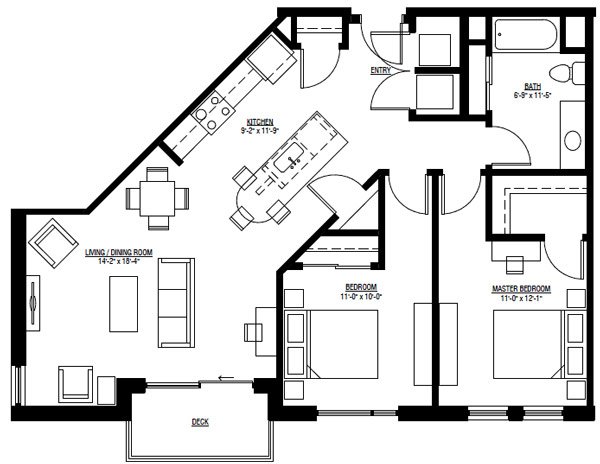 Studio 1 Bathroom Apartment for rent at University Row in Madison, WI