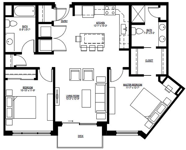2 Bedrooms 2 Bathrooms Apartment for rent at University Row in Madison, WI