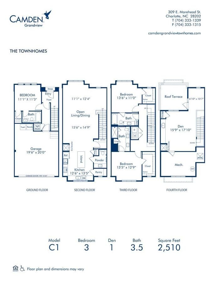 3 Bedrooms 3 Bathrooms Apartment for rent at Camden Grandview in Charlotte, NC