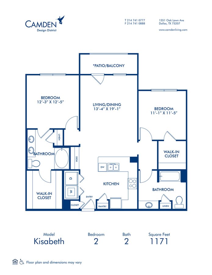 2 Bedrooms 2 Bathrooms Apartment for rent at Camden Design District in Dallas, TX