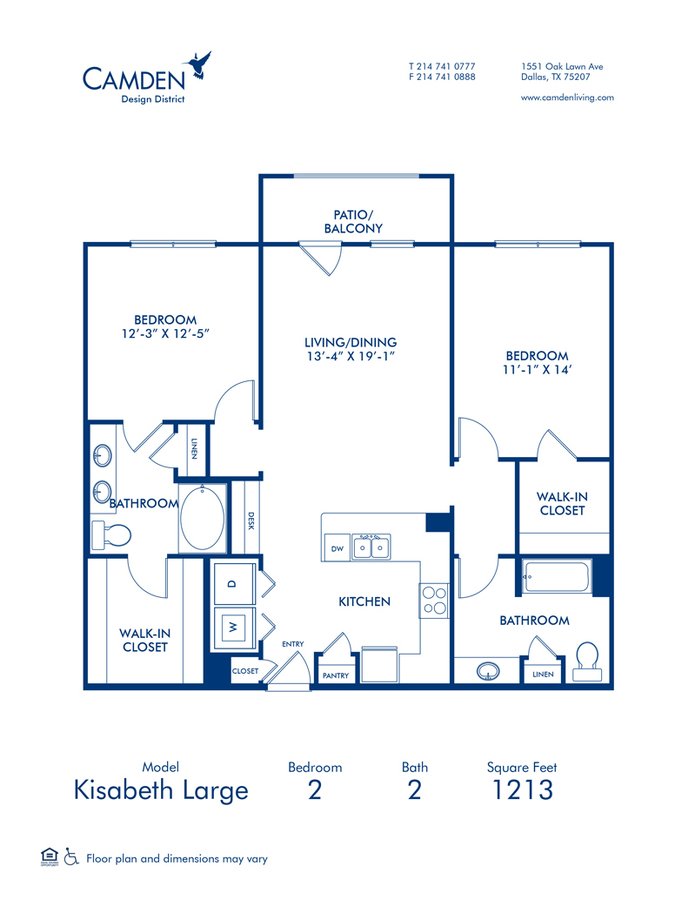 2 Bedrooms 2 Bathrooms Apartment for rent at Camden Design District in Dallas, TX