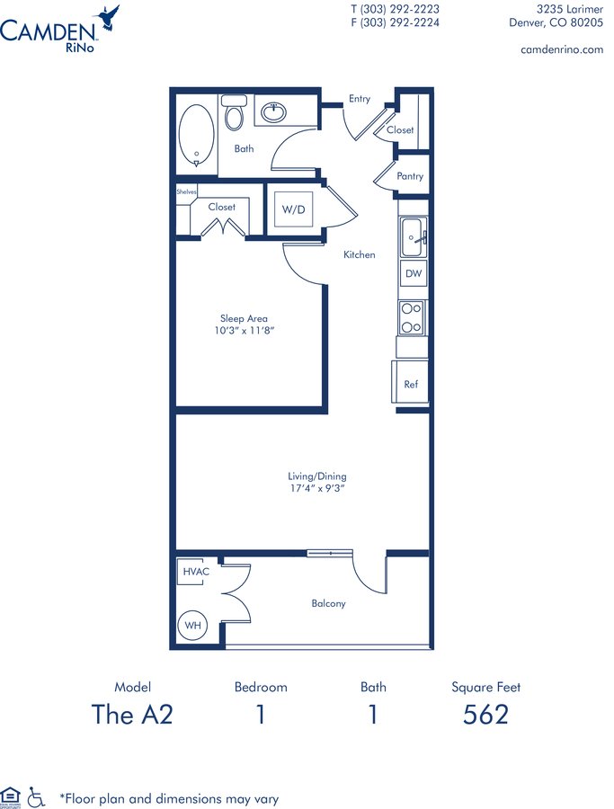 1 Bedroom 1 Bathroom Apartment for rent at Camden RiNo in Denver, CO