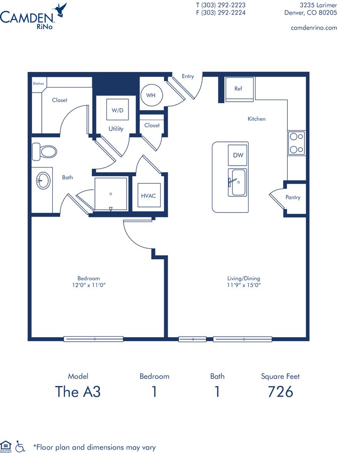 1 Bedroom 1 Bathroom Apartment for rent at Camden RiNo in Denver, CO