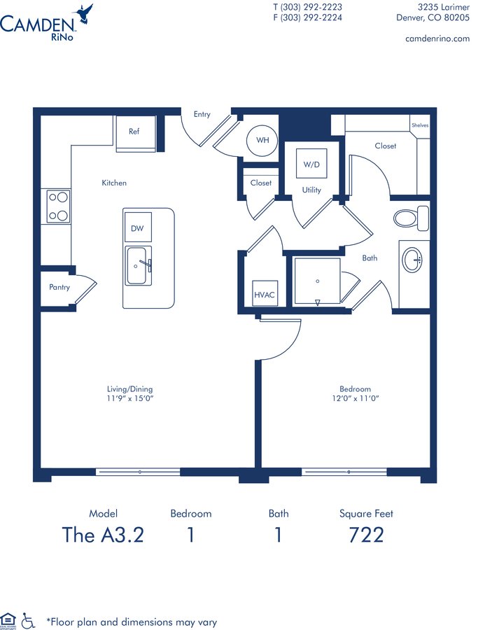 1 Bedroom 1 Bathroom Apartment for rent at Camden RiNo in Denver, CO