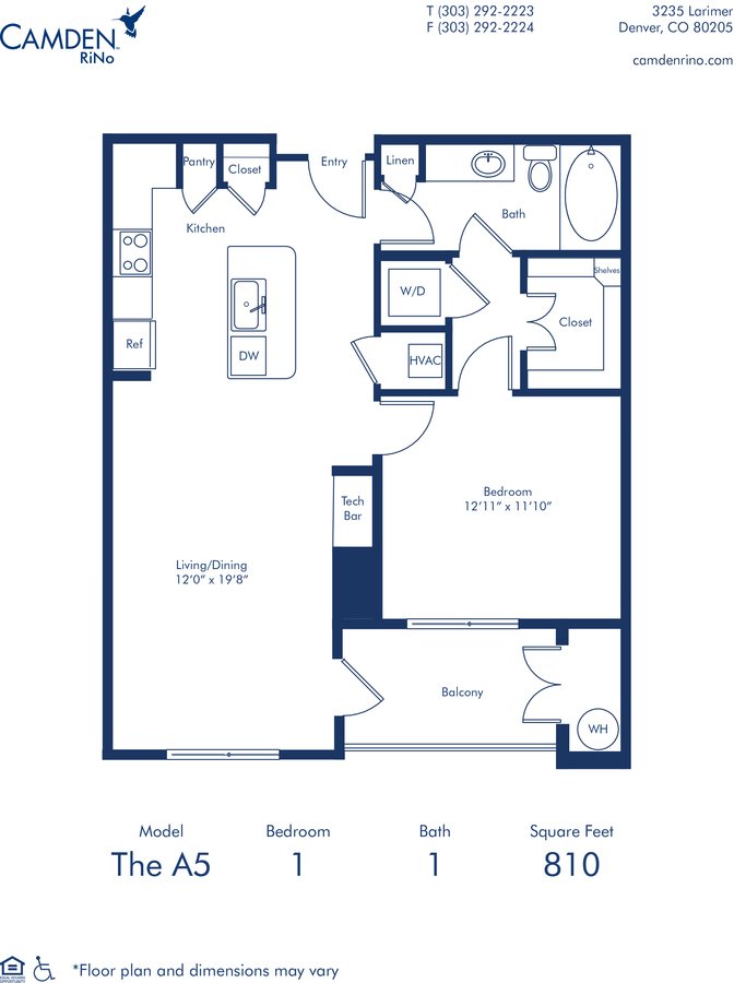 1 Bedroom 1 Bathroom Apartment for rent at Camden RiNo in Denver, CO