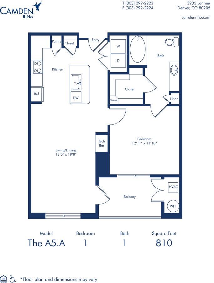 1 Bedroom 1 Bathroom Apartment for rent at Camden RiNo in Denver, CO