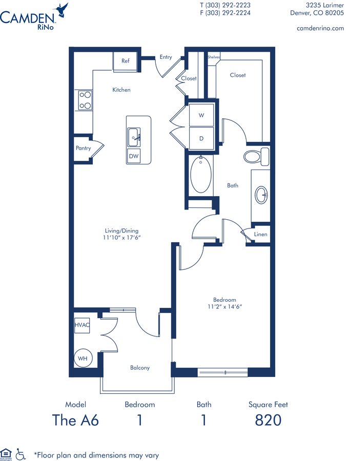 1 Bedroom 1 Bathroom Apartment for rent at Camden RiNo in Denver, CO