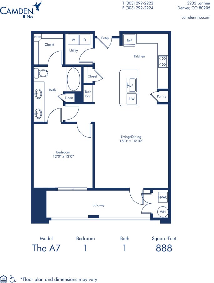 1 Bedroom 1 Bathroom Apartment for rent at Camden RiNo in Denver, CO