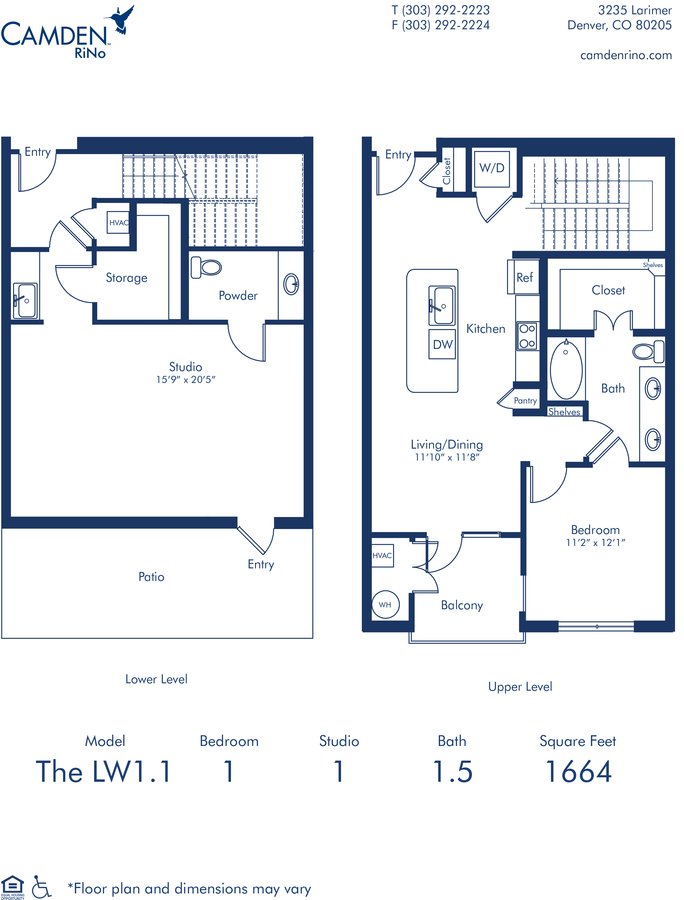 1 Bedroom 1 Bathroom Apartment for rent at Camden RiNo in Denver, CO