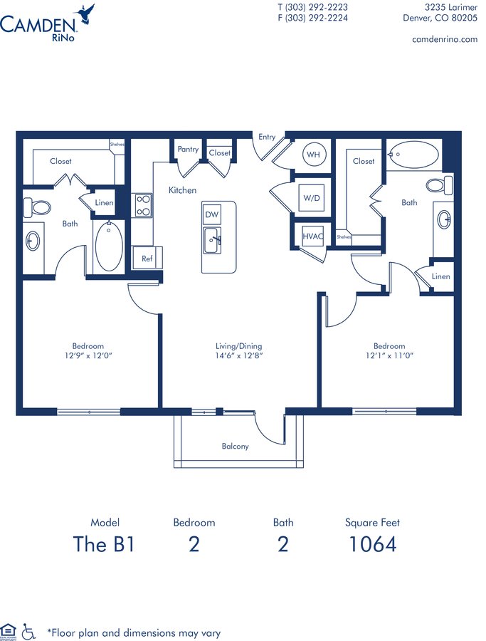 2 Bedrooms 2 Bathrooms Apartment for rent at Camden RiNo in Denver, CO