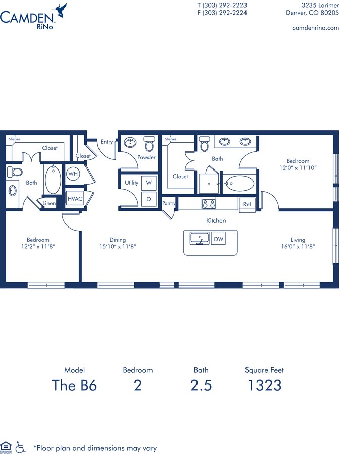 2 Bedrooms 2 Bathrooms Apartment for rent at Camden RiNo in Denver, CO