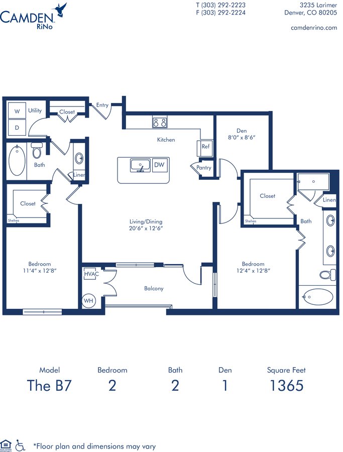 2 Bedrooms 2 Bathrooms Apartment for rent at Camden RiNo in Denver, CO