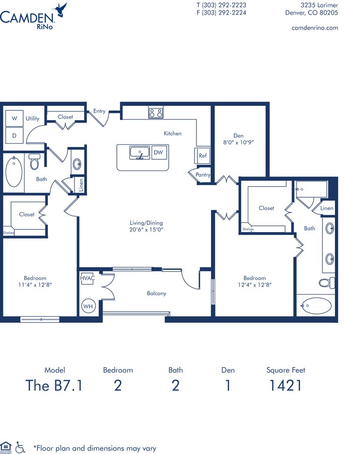 2 Bedrooms 2 Bathrooms Apartment for rent at Camden RiNo in Denver, CO
