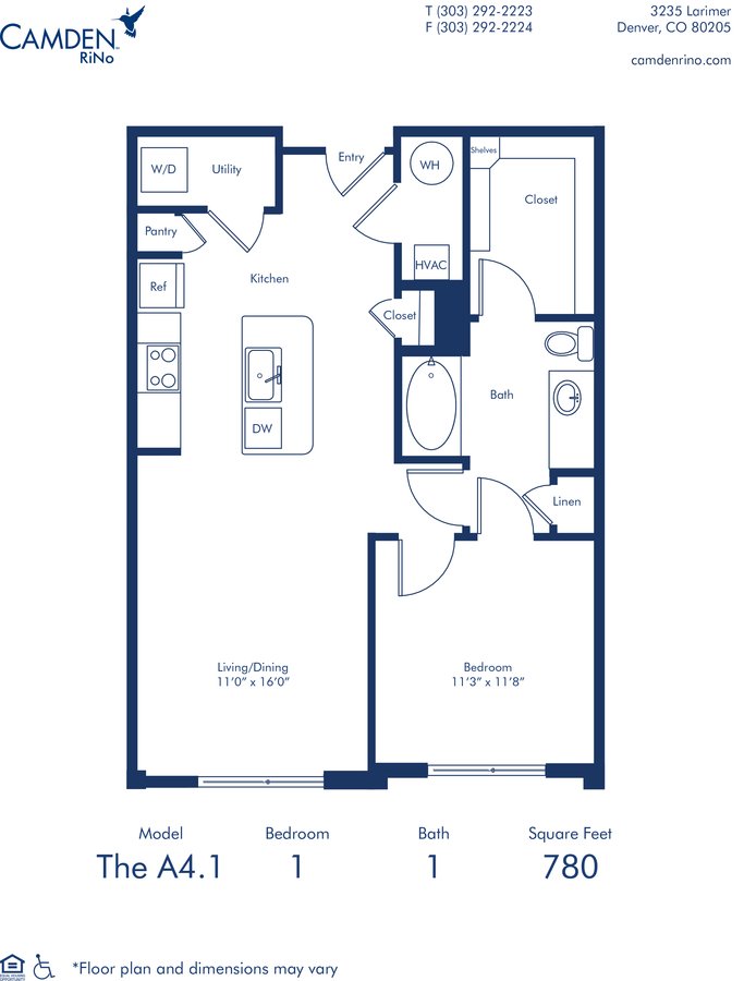 1 Bedroom 1 Bathroom Apartment for rent at Camden RiNo in Denver, CO