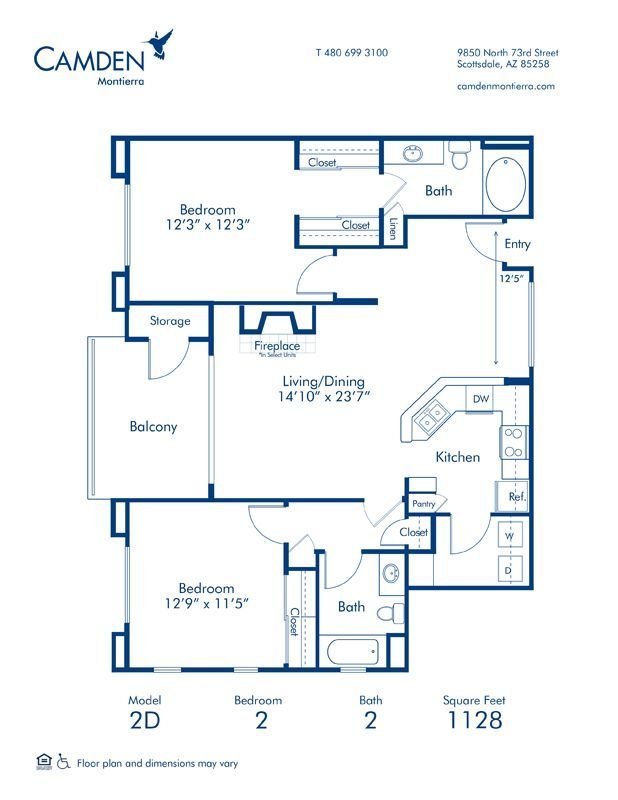 2 Bedrooms 2 Bathrooms Apartment for rent at Camden Montierra in Scottsdale, AZ
