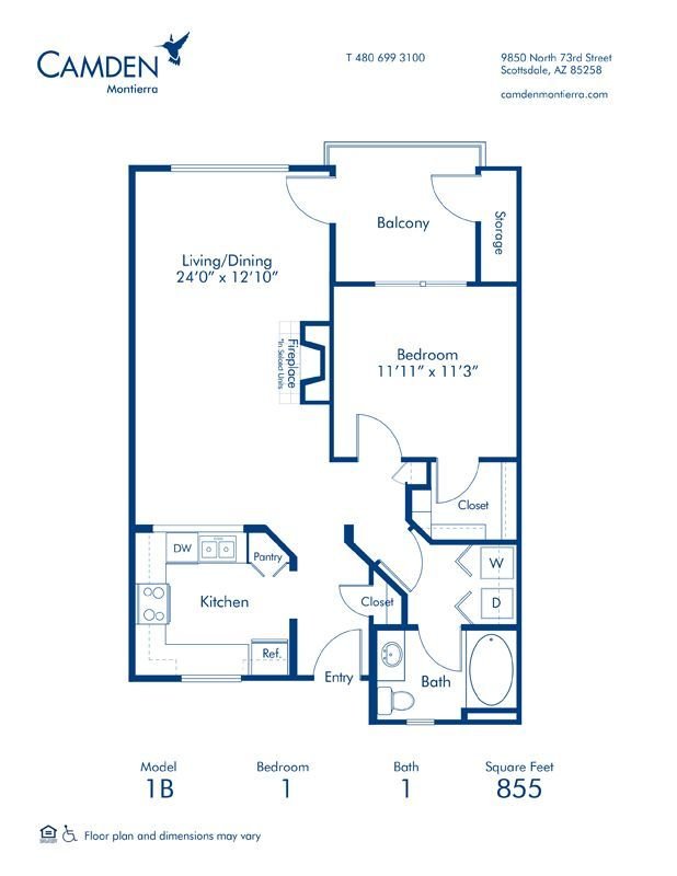 1 Bedroom 1 Bathroom Apartment for rent at Camden Montierra in Scottsdale, AZ