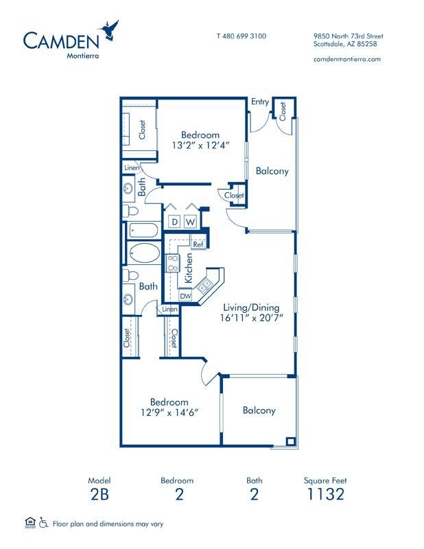 2 Bedrooms 2 Bathrooms Apartment for rent at Camden Montierra in Scottsdale, AZ