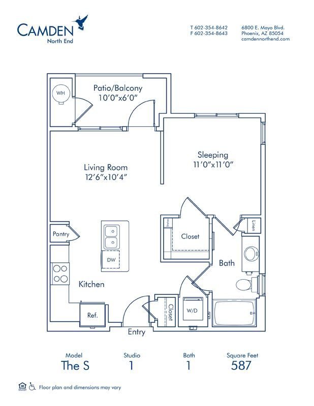 Studio 1 Bathroom Apartment for rent at Camden North End in Phoenix, AZ