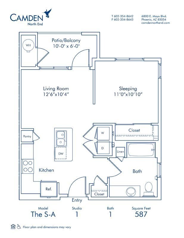 Studio 1 Bathroom Apartment for rent at Camden North End in Phoenix, AZ