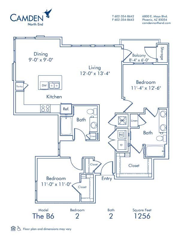 2 Bedrooms 2 Bathrooms Apartment for rent at Camden North End in Phoenix, AZ