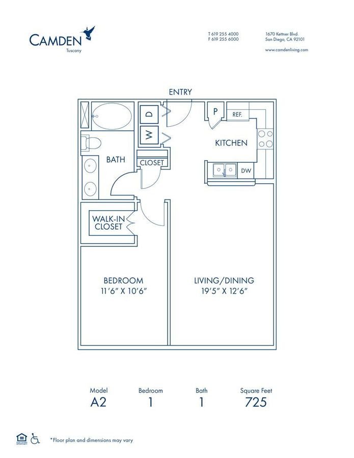 1 Bedroom 1 Bathroom Apartment for rent at Camden Tuscany in San Diego, CA