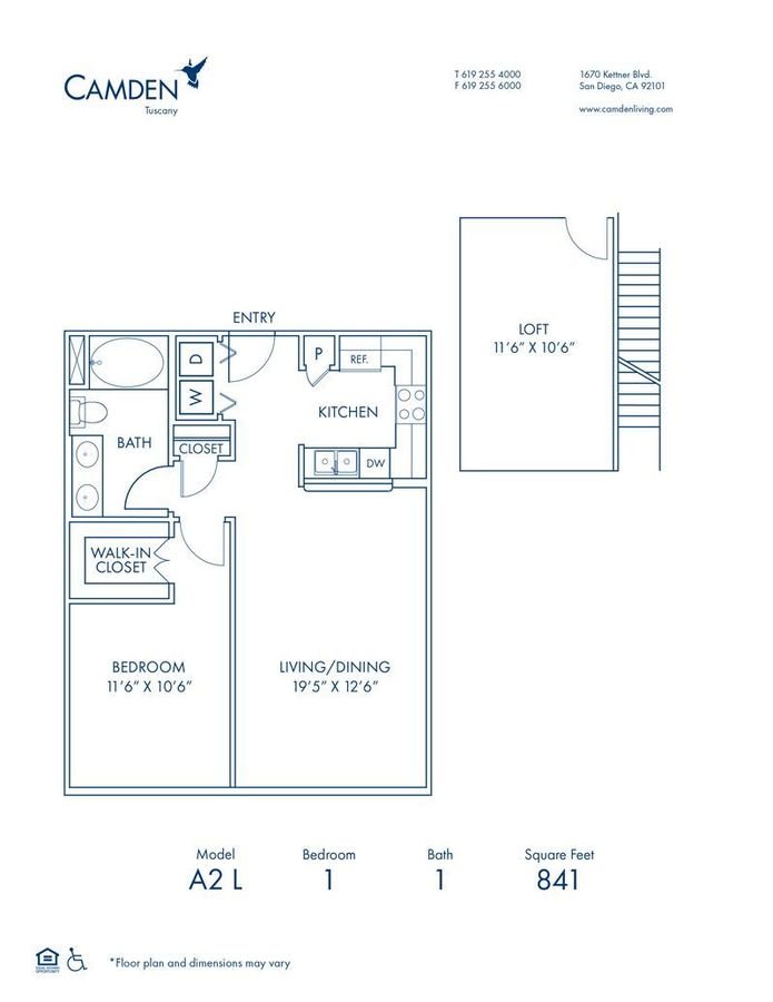 1 Bedroom 1 Bathroom Apartment for rent at Camden Tuscany in San Diego, CA