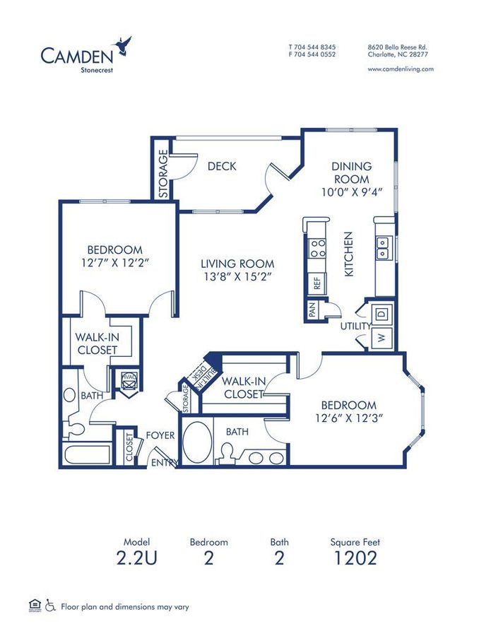 2 Bedrooms 2 Bathrooms Apartment for rent at Camden Stonecrest in Charlotte, NC